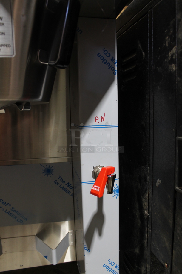 BRAND NEW SCRATCH AND DENT! Fetco CBS-62H Stainless Steel Commercial Countertop Double Coffee Machine w/ Hot Water Dispenser and 2 Metal Brew Baskets. Does Not Come w/ Satellites. 120/208-240 Volts, 1 Phase.  - Image 6 of 8