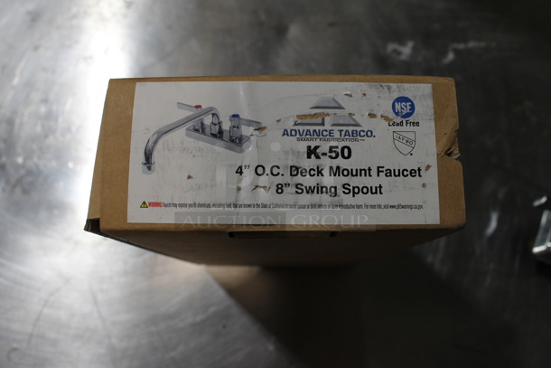 2 BRAND NEW IN BOX! Advance Tabco K-50 Stainless Steel Faucet w/ Handles. 2 Times Your Bid! - Image 4 of 4