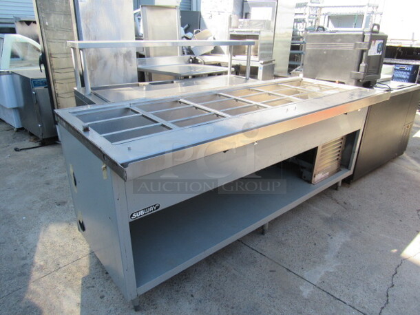 One Duke 6 Well Refrigerated Prep Table With Under Shelf. Model# SUBFC 206 RT. 115 Volt. 86X34X37.5 - Image 2 of 4
