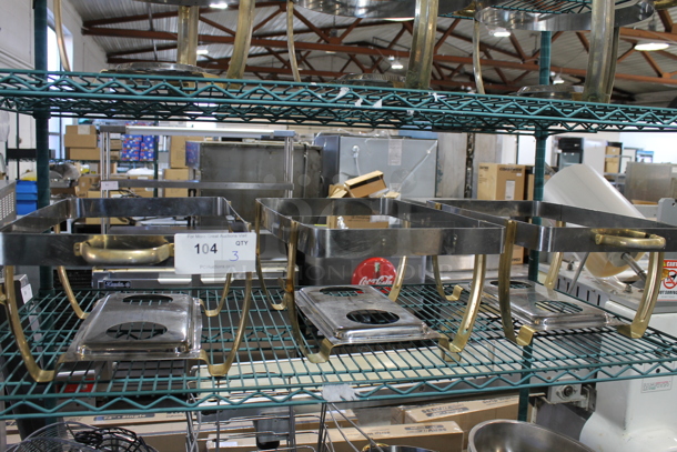 3 Metal Chafing Dish Frames. 3 Times Your Bid! - Image 1 of 3