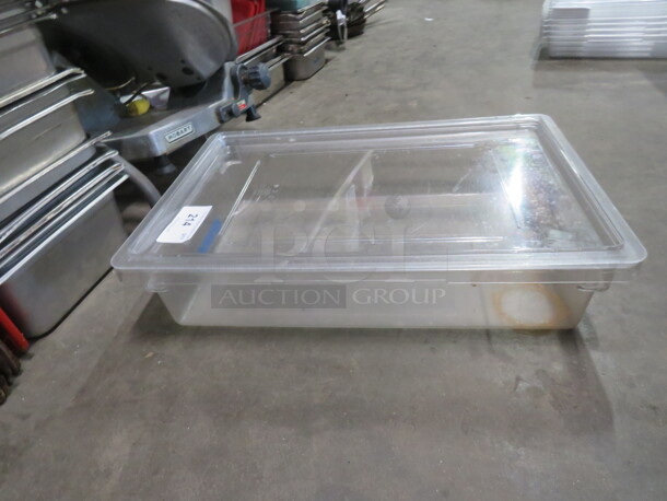 One Cambro 8.75 Gallon Food Storage Container With Lid.