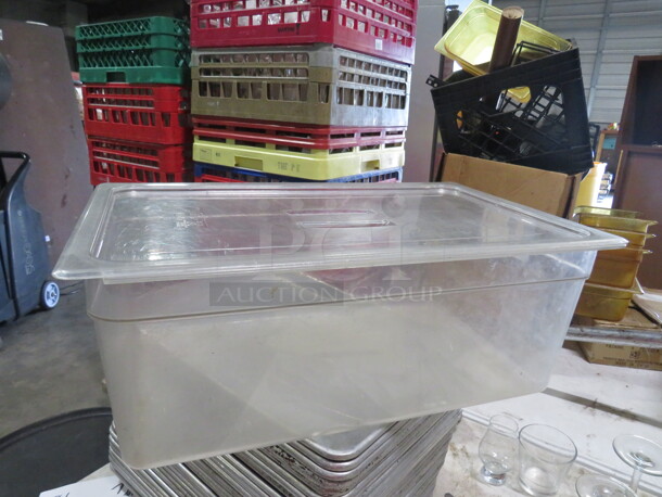 One Full Size 6 Inch Deep  Food Storage Container With Lid.