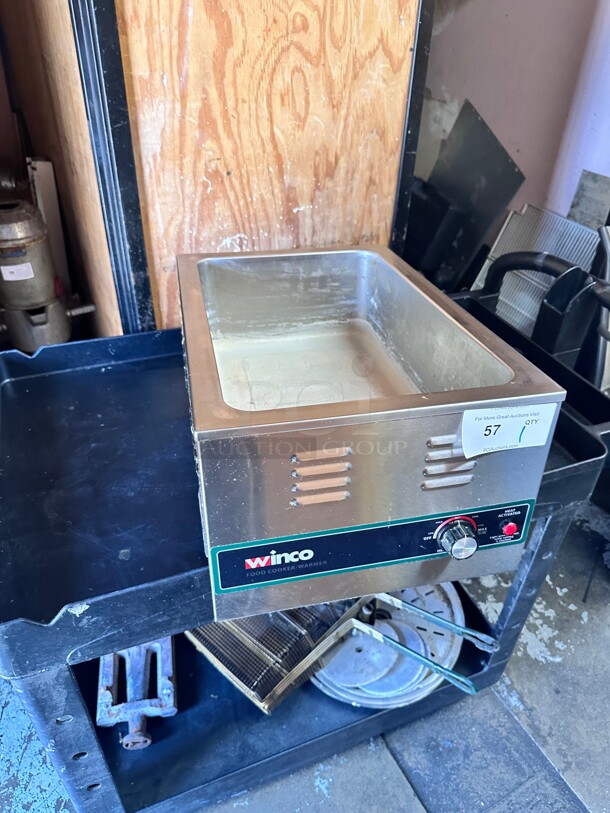 Working! Winco FW-5600 Countertop Food Warmer - Wet w/ (4) 1/3 Pan Wells, 120v NSF Tested and Working! - Image 1 of 6
