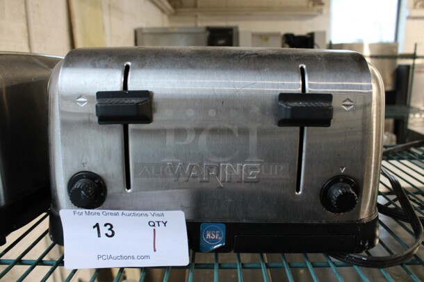 Waring Model WCT708 Metal Countertop 4 Slot Toaster. 120 Volts, 1 Phase. 12x11x7