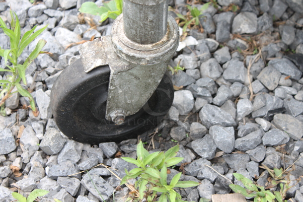 Eagle Stainless Steel Commercial Table w/ Back Splash and 2 Under Shelves on Commercial Casters. - Image 5 of 5