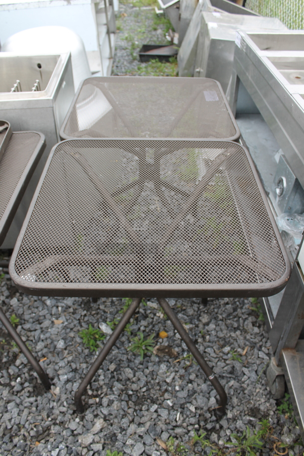 2 Metal Mesh Patio Tables. 2 Times Your Bid! - Image 1 of 3