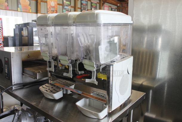 Coldline Royal-3P Stainless Steel Commercial Countertop 3 Hopper Refrigerated Beverage Machine. 120 Volts, 1 Phase. Tested and Working! - Image 2 of 8