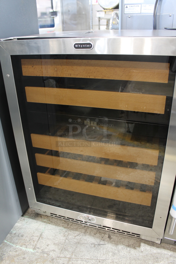 BRAND NEW SCRATCH AND DENT! Whynter BWR-462DZ Metal 46-Bottle Dual Temperature Zone Built Wine Chiller Merchandiser. 115 Volts, 1 Phase. Tested and Working! - Image 2 of 5
