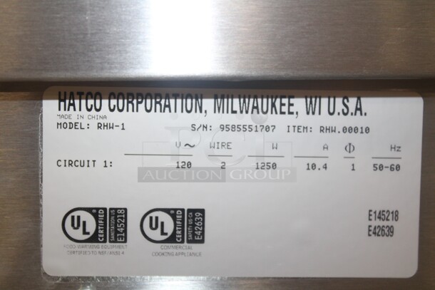 NEW! Hatco Model RHW-1 Countertop Single Heated Food Well. 13x14x13.5. 120V/60Hz. - Image 4 of 4