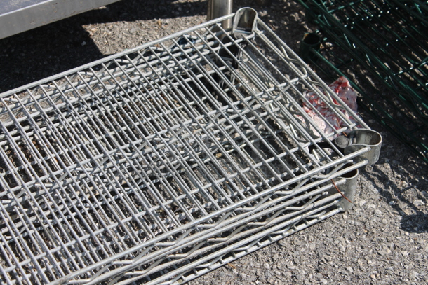 ALL ONE MONEY! Lot of 3 Gray Finish Wire Shelves. - Image 2 of 2