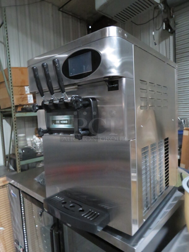 One WORKING Vevor Countertop Ice Cream Machine. Model# YKF-826T. 110 Volt. 21X28X30 - Image 3 of 3