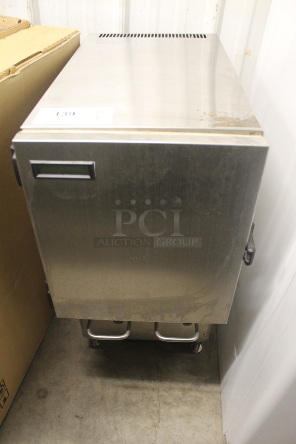 Kan-Pak CDG211 Commercial Stainless Steel Electric Countertop Cream Dispenser On Galvanized Legs. 120V, 1 Phase. Tested and Powers On But Does Not Get Cold