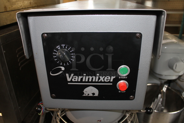 Varimlxer W60 Metal Commercial Floor Style 60 Quart Planetary Dough Mixer w/Stainless Steel Mixing Bowl, Bowl Guard and Paddle Attachment. 208 Volts, 3 Phase.  - Image 2 of 11