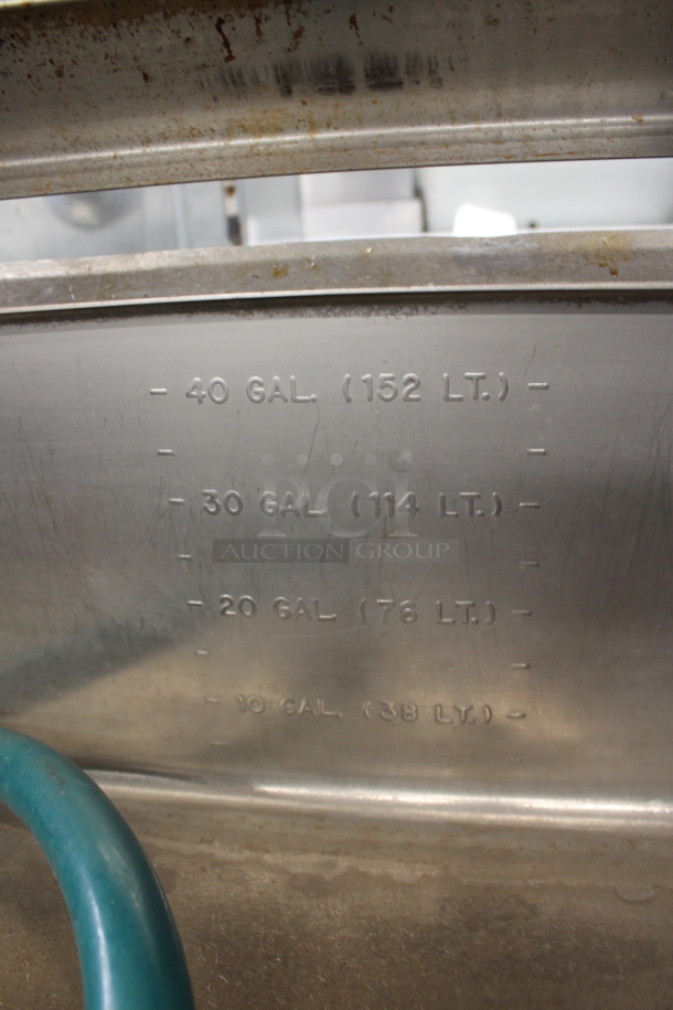 Vulcan Stainless Steel Commercial Natural Gas Powered Floor Style 40 Gallon Tilting Braising Pan on Commercial Casters. - Image 5 of 7