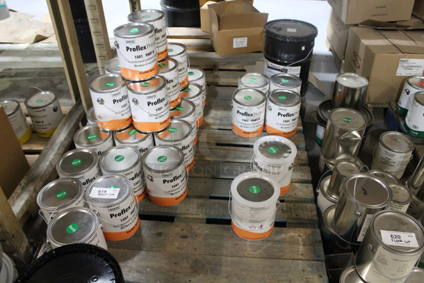 ALL ONE MONEY! PALLET LOT of Various Buckets Including Proflex Primer Part B. BUYER MUST REMOVE. - Image 1 of 3