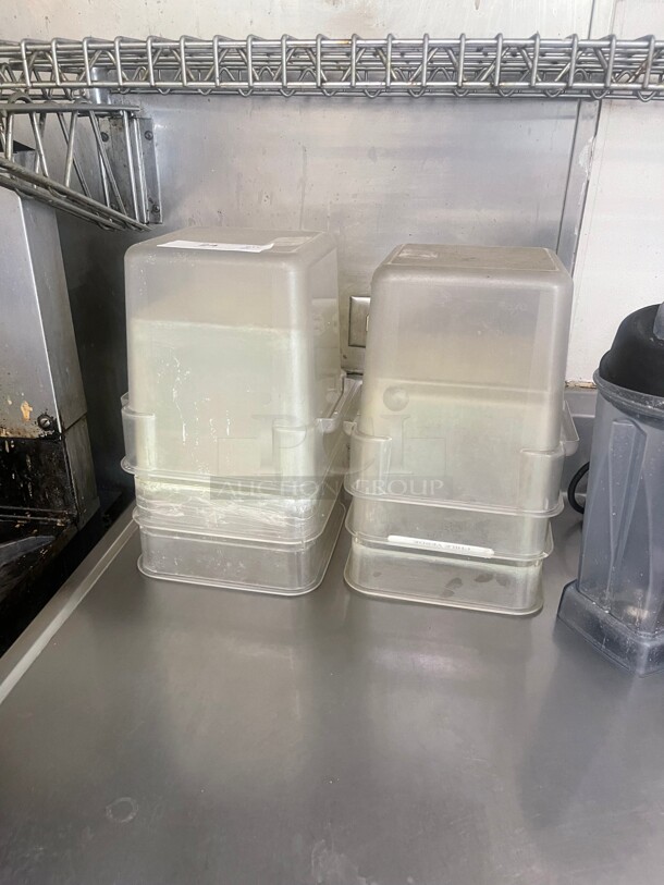 Clean! Commercial Plastic Containers with Covers NSF 9x9x9x