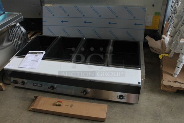 BRAND NEW SCRATCH AND DENT! Vollrath 38118 Commercial Stainless Steel ServeWell Electric Powered 4 Well Steam Table. 208-240 Volts.  - Image 2 of 9