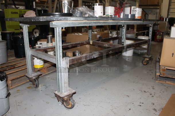 Metal Table w/ Contents on Commercial Casters. - Image 5 of 5