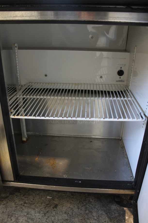 2012 True TSSU-48-18M-B Stainless Steel Commercial Sandwich Salad Prep Table Bain Marie Mega Top on Commercial Casters. 115 Volts, 1 Phase. Tested and Powers On But Does Not Get Cold - Image 8 of 8