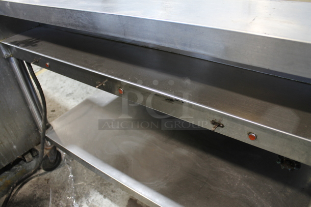 Stainless Steel Commercial Electric Powered 3 Bay Steam Table w/ Under Shelf on Commercial Casters. Tested and Working! - Image 4 of 4