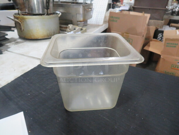 1/6 Size 6 Inch Deep Food Storage Container. 3XBID - Image 1 of 1
