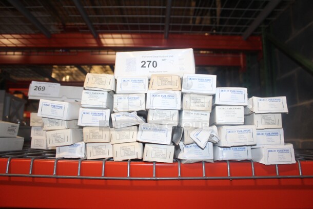 NEW IN BOX! 33 Boxes (24 Count Each) Delco Dominion Dessert Spoons. 33X Your Bid!  - Image 3 of 3