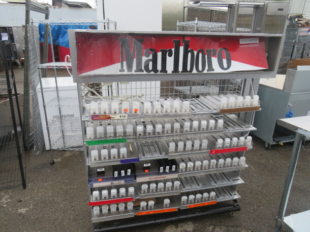One Marlboro Display/Holder On Casters. 48X14X57 - Image 1 of 2