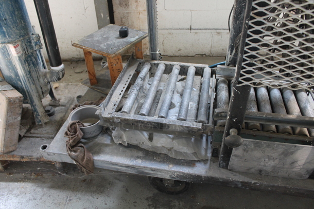 Metal Flat Cart on Commercial Casters w/ Siltec Electronic Weighing Scale. - Image 5 of 11