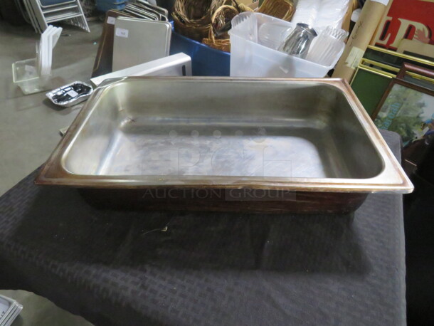 One Full Size 4 Inch Deep Chafer Base Pan.