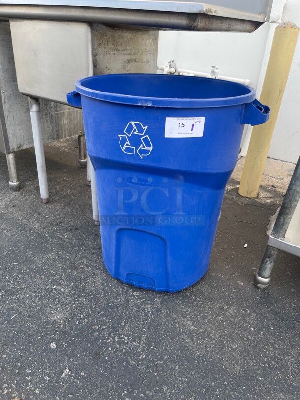Commercial Plastic Trash Container  - Image 1 of 3