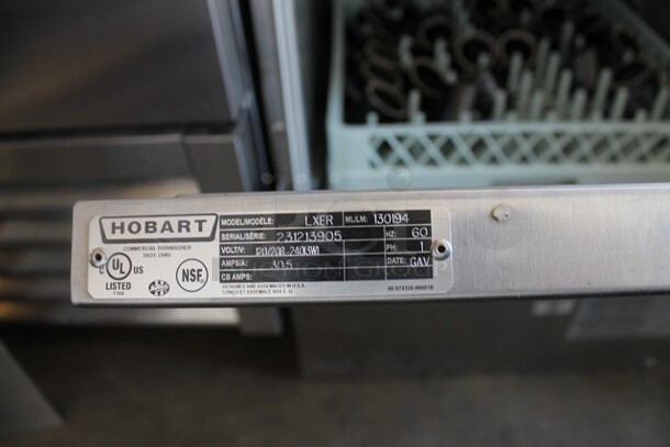 2019 Hobart LXER Stainless Steel Commercial Undercounter Dishwasher. 120/208-240 Volts, 1 Phase.  - Image 4 of 4