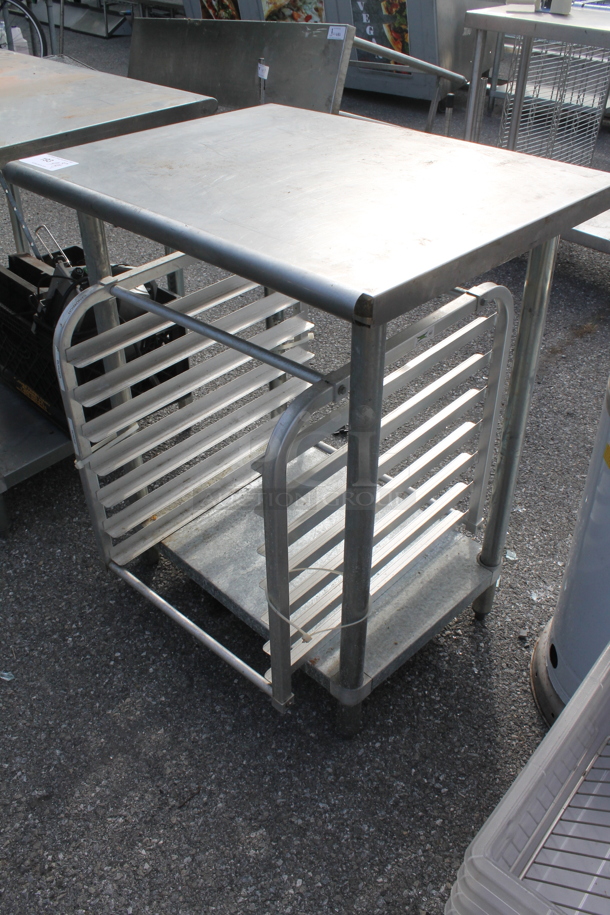 Stainless Steel Table w/ Under Shelf and Pan Rack. - Image 2 of 4