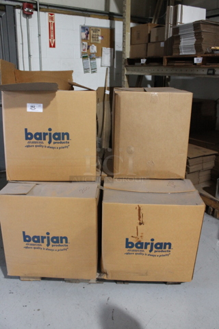 ALL ONE MONEY! PALLET LOT of Barjan Cardboard Boxes.  BUYER MUST REMOVE.