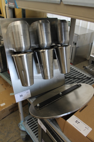 BRAND NEW SCRATCH AND DENT! AvaMix DM-B-30C Stainless Steel Commercial Countertop 3 Head Drink Mixer. Needs To Be Assembled. 110-120 Volts, 1 Phase. Tested and Working!