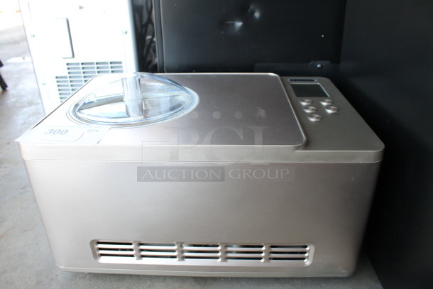 BRAND NEW SCRATCH AND DENT! Whynter ICM-220CGY 2 Quart Capacity Automatic Compressor Ice Cream Maker & Yogurt Function with Stainless Steel Bowl in Champagne Gold. 115 Volts, 1 Phase. Tested and Working!