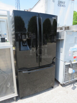 One Samsung French Door Household Refrigerator/Freezer. 36X32X70.