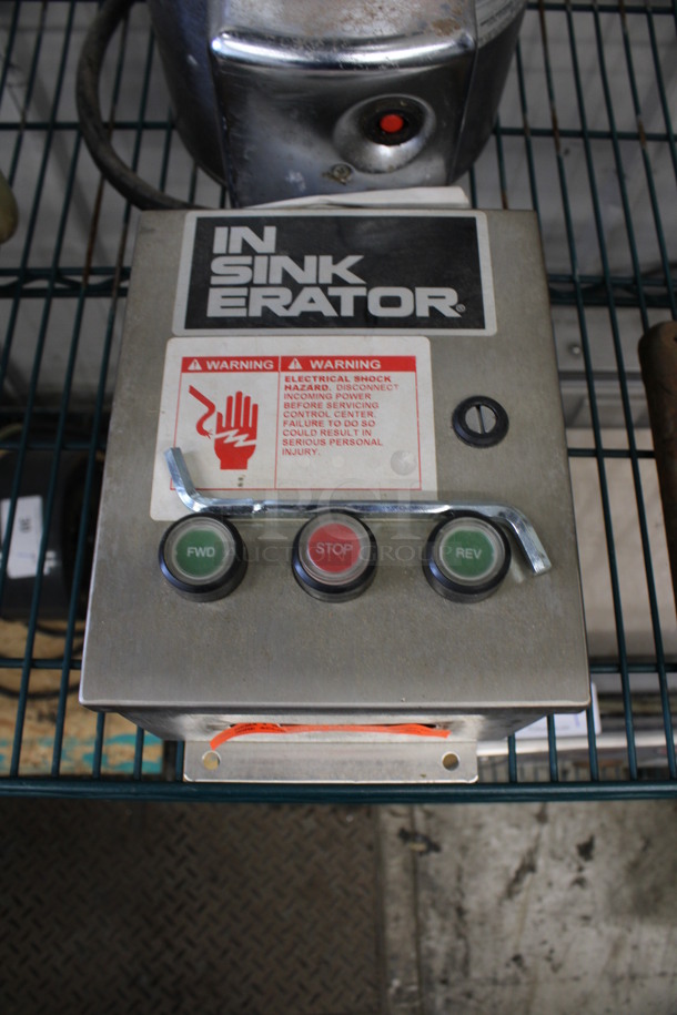 Insinkerator Model SS75-27 Stainless Steel Commercial Garbage Disposal w/ Insinkerator Model MRS-10 Control Box. 115/208/230 Volts, 1 Phase. 10x12x19, 7x5.5x8 - Image 2 of 6