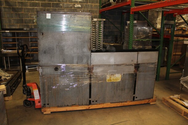 AWESOME! Garland Natural Gas 6 Burner Range With 2 Full Size Ovens, Stock Pot Rings,Storage Space And Garland Salmander. 83x38x67.5. Working When Pulled! - Image 5 of 6