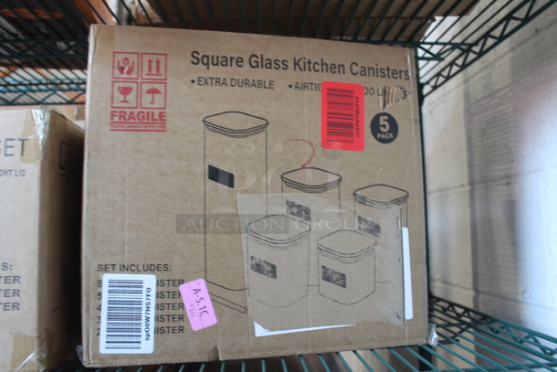 ALL ONE MONEY! Tier Lot of Various BRAND NEW SCRATCH AND DENT! Items Including Canister Set, Square Glass Kitchen Canisters and 2 Boxes of Glass Diamond Bowls - Image 2 of 6