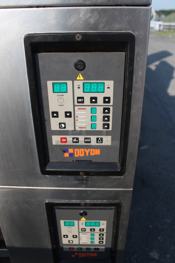 Doyon 3T2 Stainless Steel Commercial Electric Powered Double Deck Bakery Oven. Comes w/ Cooking Stones and 3 Legs. 208 Volts, 3 Phase. - Image 4 of 10