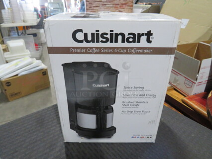 One NEW Cuisinart 4 Cup Coffee Maker. #DCC-450BK.