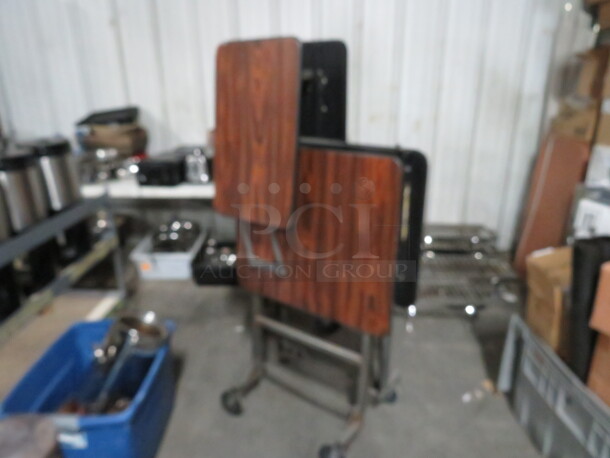 One Laminate Folding Table On Casters. 50X28