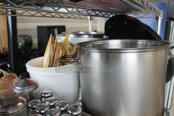 ALL ONE MONEY! Tier Lot of Various Items Including Metal Stock Pot and Salt Shakers - Image 7 of 7