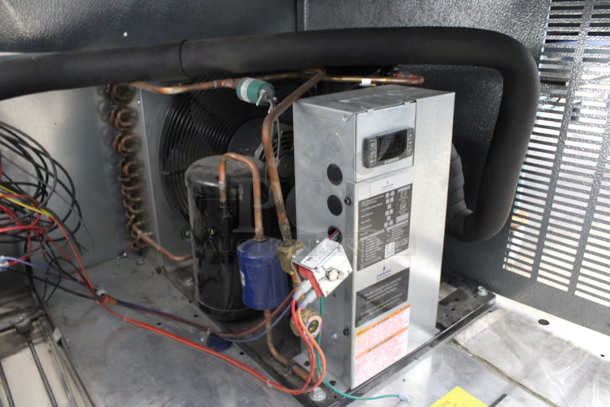6'x5'x7' Norlake SELF CONTAINED Walk In Freezer Box w/ Floor, Norlake Model CPF100DC-A Condenser and Emerson Compressor. 208-230 Volts, 1 Phase. Picture of the Unit Before Removal Is Used As Gallery Picture - Image 7 of 9