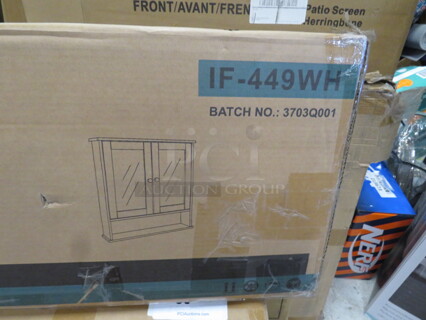 One NEW Phi Villa White Bath Cabinet. 25.6X13.4X5.3. #IF-449WH