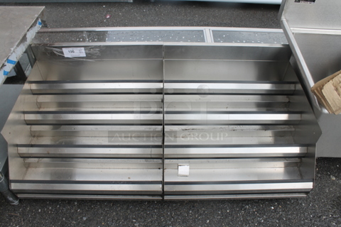 2 BRAND NEW SCRATCH AND DENT! Stainless Steel Commercial 4 Tier Bottle Display. No Legs. 2 Times Your Bid!