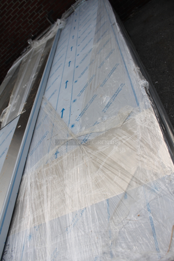 BRAND NEW! Stainless Steel Commercial Table w/ Sink Bay, Faucet, Handles and Under Shelf. - Image 2 of 8