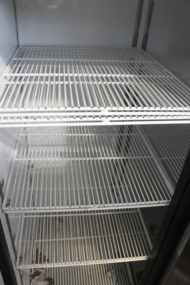 2013 True TG2R-2S ENERGY STAR Stainless Steel Commercial 2 Door Reach In Cooler w/ Poly Coated Racks on Commercial Casters. 115 Volts, 1 Phase. Tested and Working! - Image 4 of 6