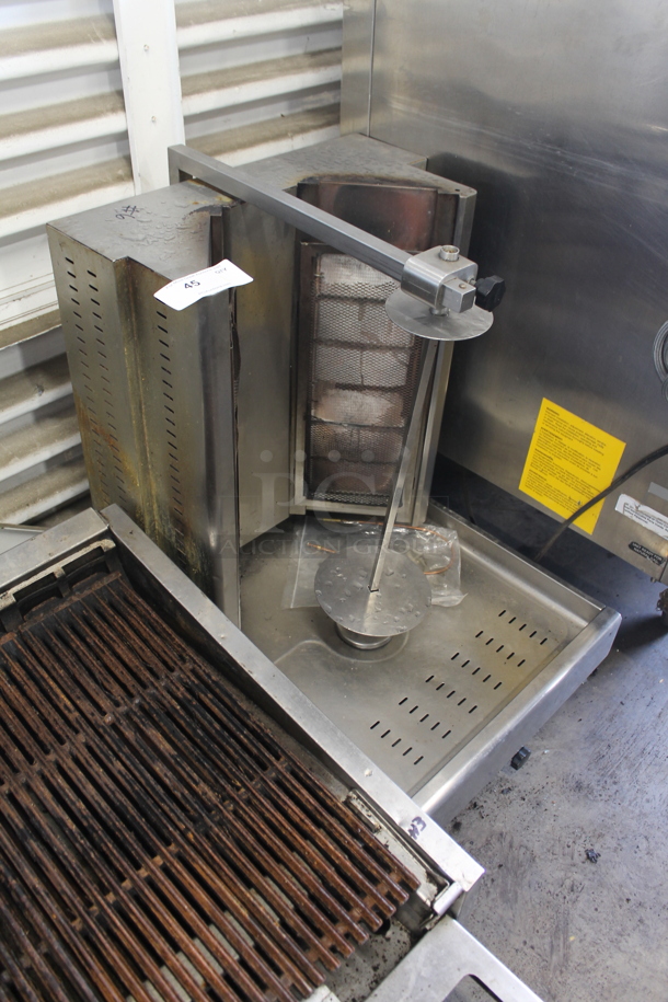 Visvardis DG12V Stainless Steel Commercial Countertop Natural Gas Powered Gyro Machine. - Image 2 of 5