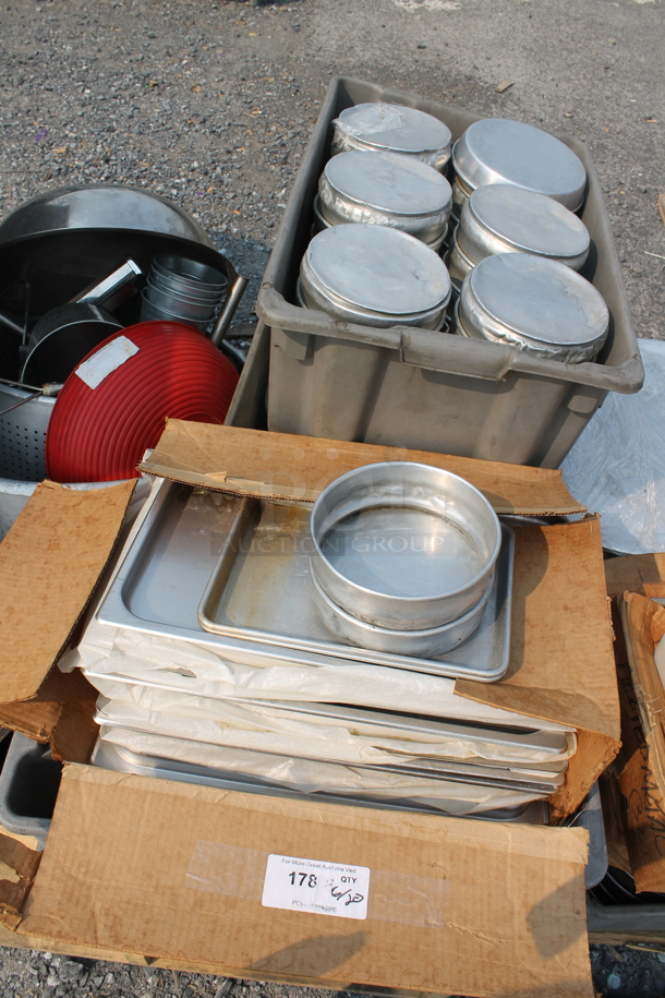 ALL ONE MONEY! Lot of Red Bowl, Steamer Pot, Potato Masher, Mixing Bowl, Cake Pans, Baking Sheets, AND MORE!  - Image 3 of 5